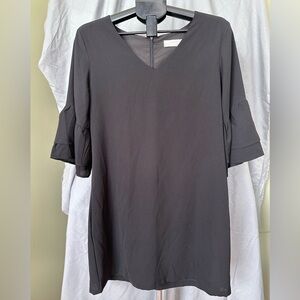 Belongsci Black Textured Dress